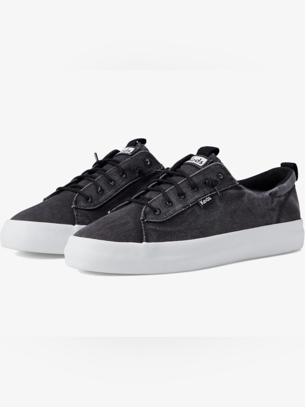 Keds Womens Kickback Canvas Black. New in box. Size 7 1/2 M.